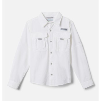 Columbia PFG Bahama Long Sleeve, Camisa Blancos Para Niño | 796081-ILN